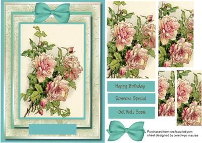 Lovely Pyramid Pink Roses on Aqar Frames 