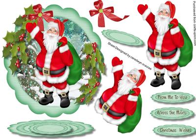 Easel or Topper It's Santa 