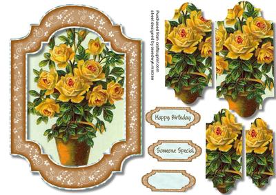 Beautiful Bracket with Yellow Roses in Pyramid 