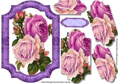Beautiful Bracket with Lilac Roses in Pyramid 
