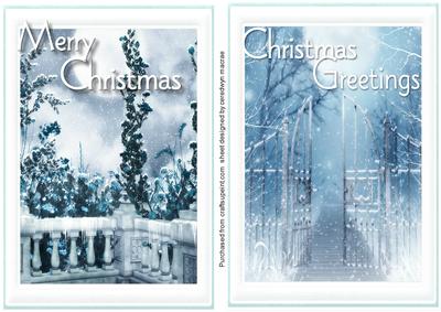 Two Lovely Christmas Scene Toppers 