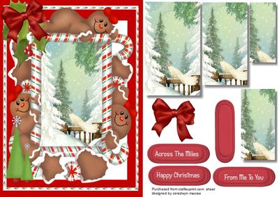 Lovely Christmas Scene in a Ginger Men Frame 
