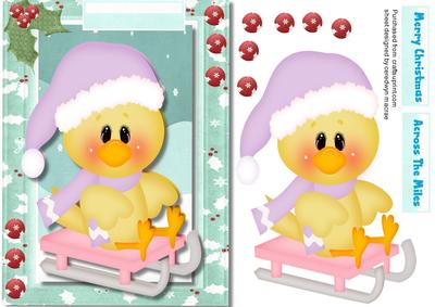 Christmas Duck on His Sleigh