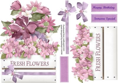 Lovely Over the Edge Fresh Flowers Pink
