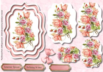 Lovely Pink Rose Rose Topper in Pyramid 