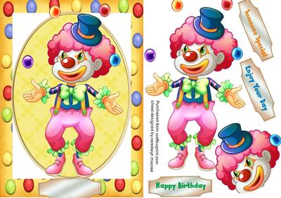 Lovely Clown Juggling the Balls 