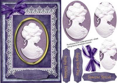 Lovely Cameo Lady Ihn Deep Lilac