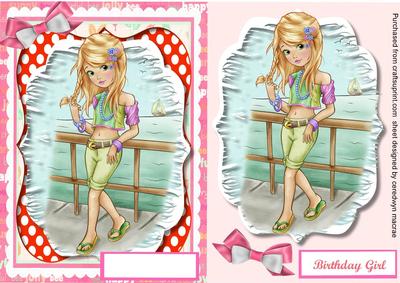 Beach Girl on the Pier