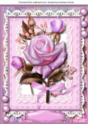 Lovely Lilac Roses and Pearls