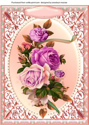 Lovely Roses Ina Gold Ornate Frame 