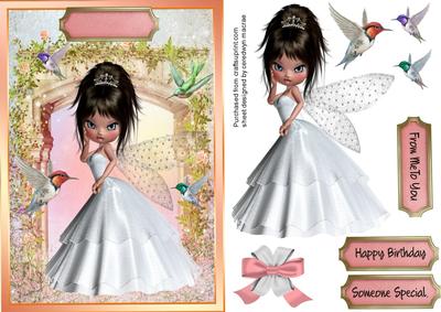 Lovely Luna Fairy with Humming Birds 