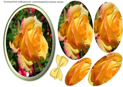 Beautiful Pyramid Yellow Rose Topper