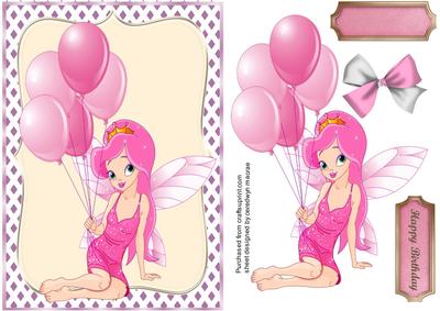 Beautiful Fairy with Balloons 