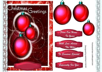 Lovely Christmas Baubles in Red 