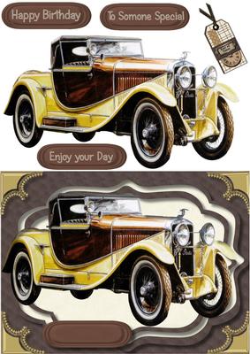 Beautiful Yellow Vintage Card 