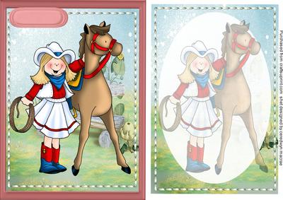 Lovely Roundup Girl Card and Incert