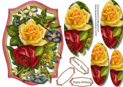 Beautiful Yellow and Red Roses 