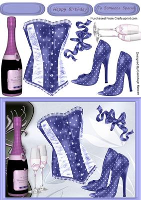 Lovely Blue Bask and Pink Champagne 