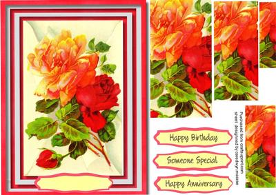 Beautiful Yellow and Red Roses in Pyramid 