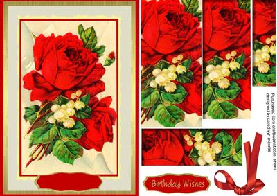 Stunning Red Roses and Lilly of the Valley Pyramid