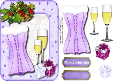 Lovely Lilac Christmas Accessories and Champagne