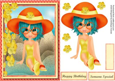 Beach Girl in the Sun