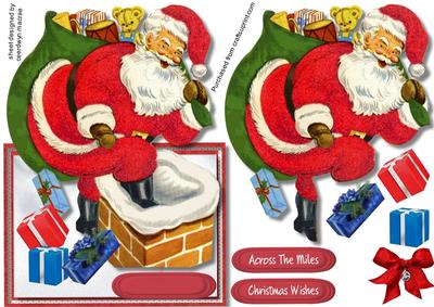 Santa Over the Edge Card 