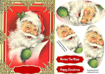 A5 Santa Checking the Christmas List