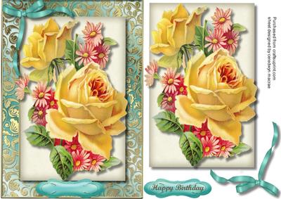 Beautiful Roses in Ateal Frame 