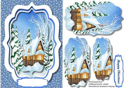 Lovely Christmas Cottage in the Snow , Pyramid