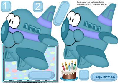 Lovely Over the Edge Birthday Plane 