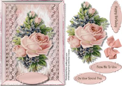 Stunning Pink Roses and Lace 