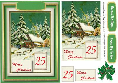 Lovely Christmas Scene Card and Topper