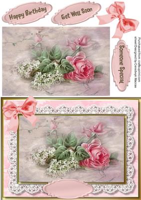 Lovely Rose and White Lilac 