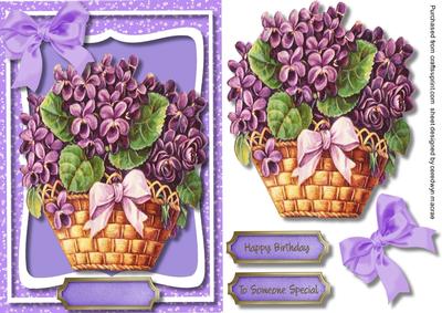 Lovely Basket of Violets 