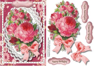 Beautiful Roses on Double Lace