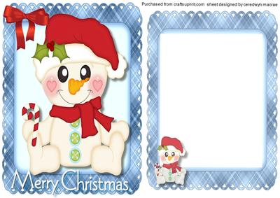 Snowman Card and Incert 