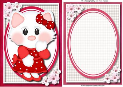Card and Incert Little Miss Kitty 