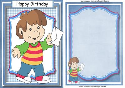 Birthday Boy Card and Incert