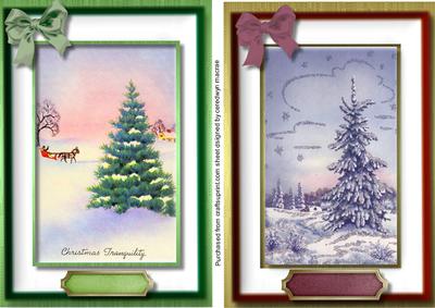 Two Lovely Christmas Scene Toppers 