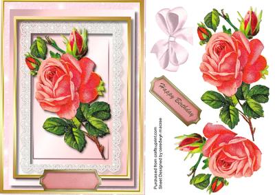 Lovely Roses in Salmon Pink 