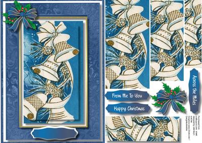 Lovely Blue Christmas Bells . Pyramid 