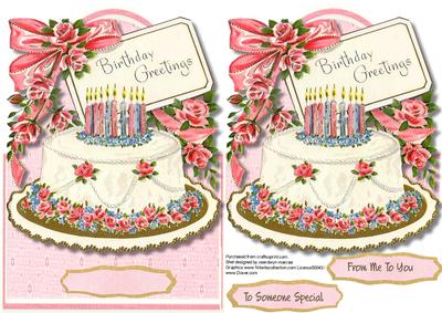 Lovely Over the Edge Birthday Cake 