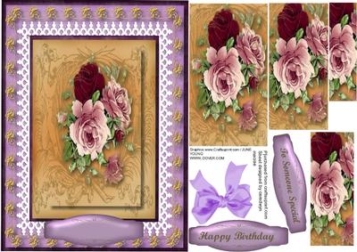 Beautiful Vintage Roses in Lilac 