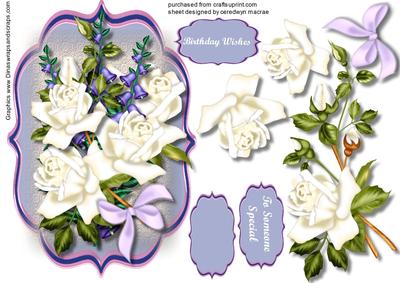 Beautiful Lilac Bracket with White Roses 