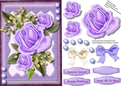 Beautiful Lilac Roses and Babys Breath 