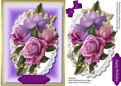 Beautiful Lilac Roses with Babys Breath