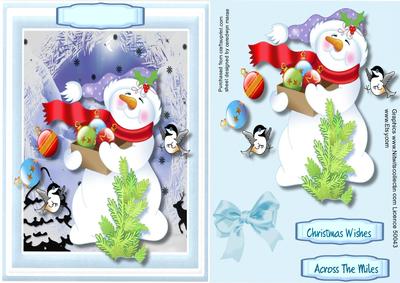 Snowman with the Christmas Baubles
