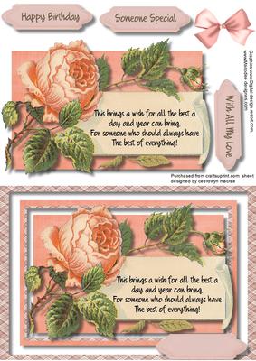 Beautiful Rose and Birthday Verse