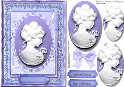 Lovely Cameo in Lilac and Lace 